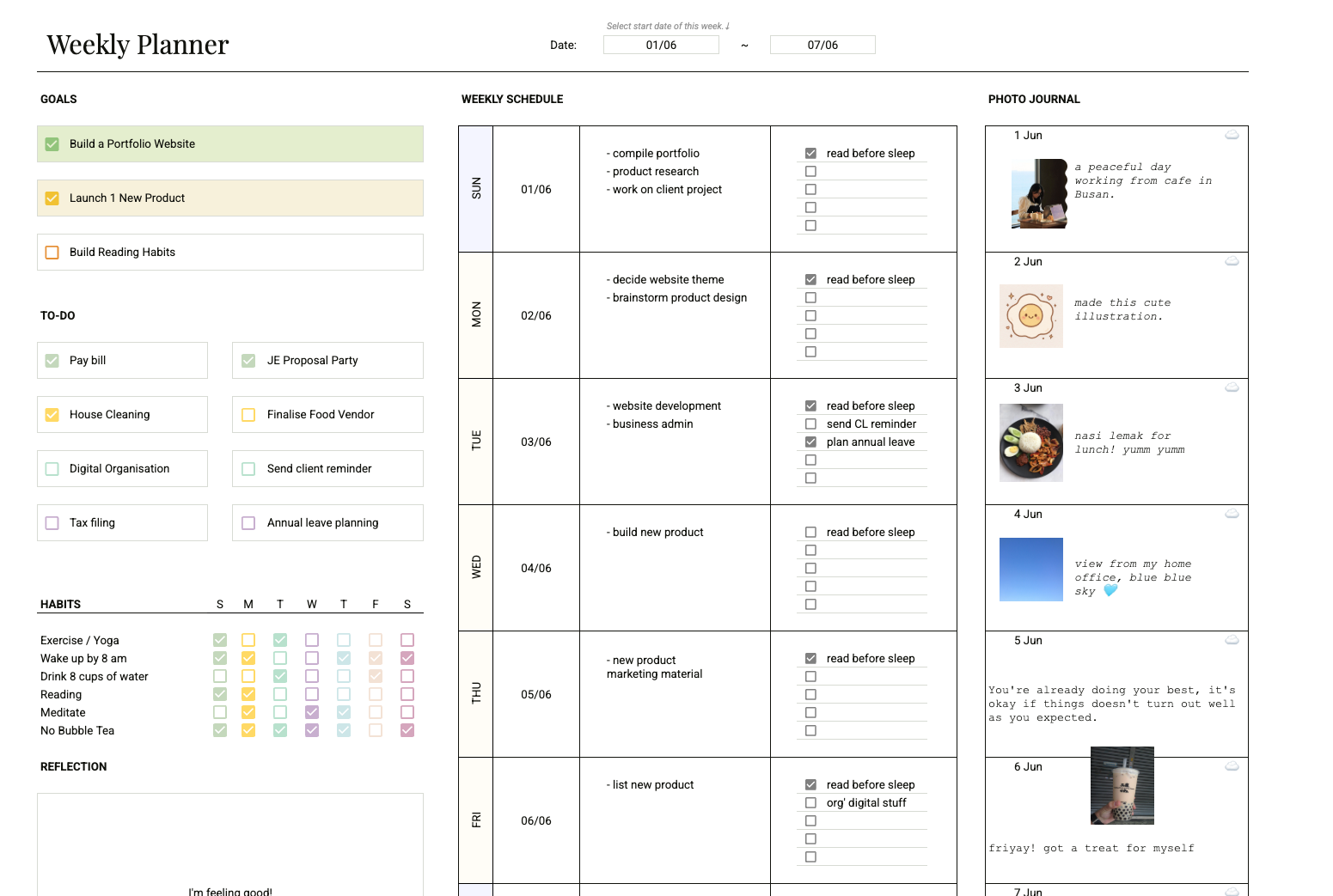 All-in-One Weekly Planner