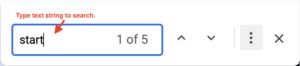 How to search text quickly in google sheets
