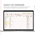 This image explains how to use Wedding Guest List Template designed by Pocodash.