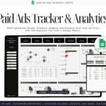 This photo shows Cover Photo of a Paid Ads Tracker & Analytics Dashboard - Google Sheets Template Download