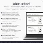This photo displays What's included in Comprehensive Social Performance Report Google Sheets Template