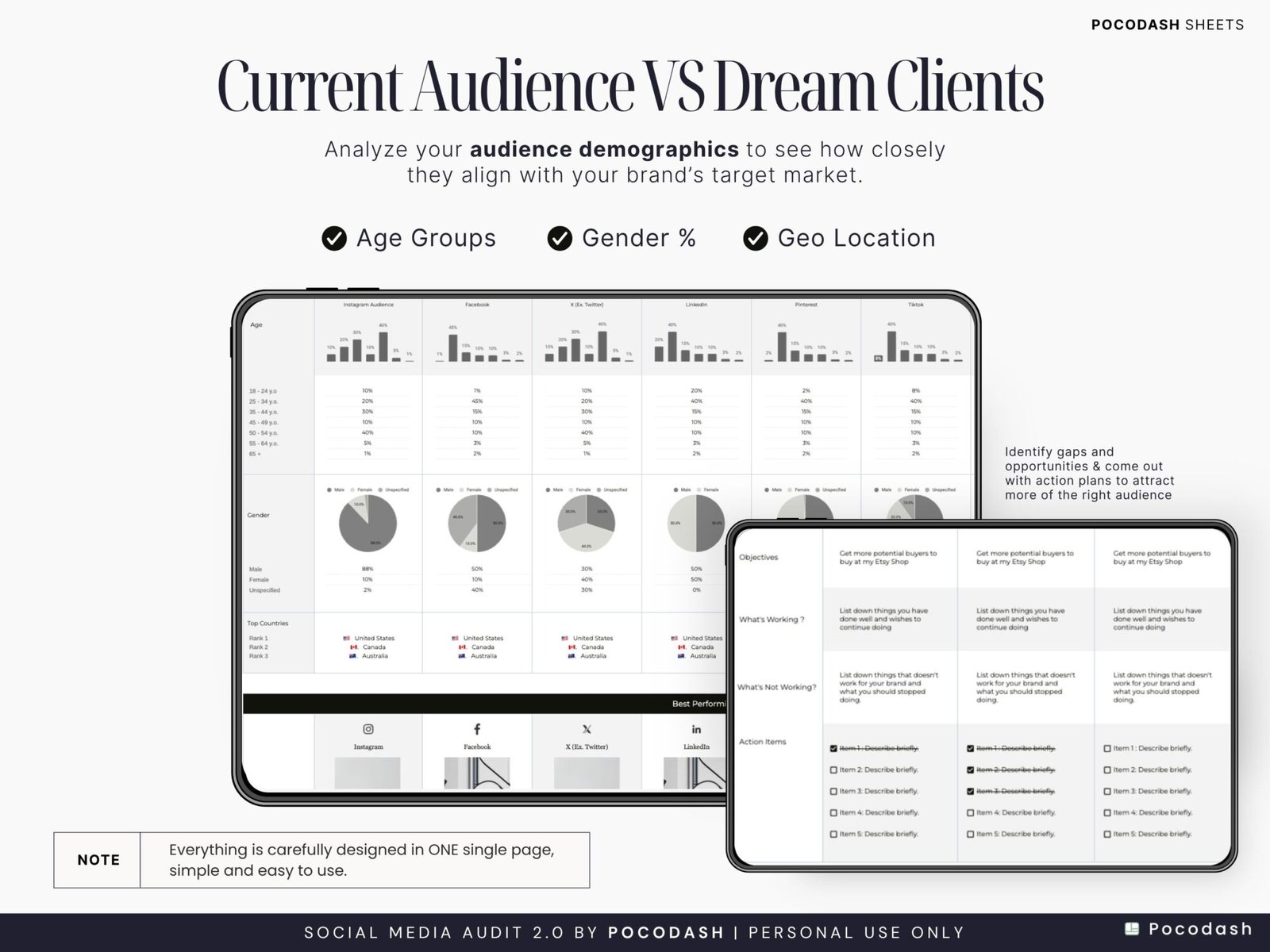 This photo shows Review Audience Demographics during Social Media Strategy Audit
