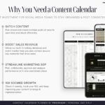 Listing Image of Product Explaining Why you Need a Content Calendar & Planner Spreadsheets